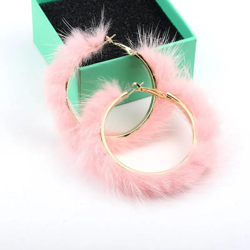 Furry Hoops-pink