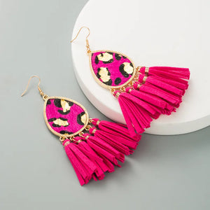 Printed Tassels- Pink