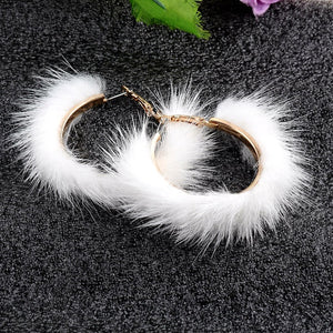 Furry Hoops-white